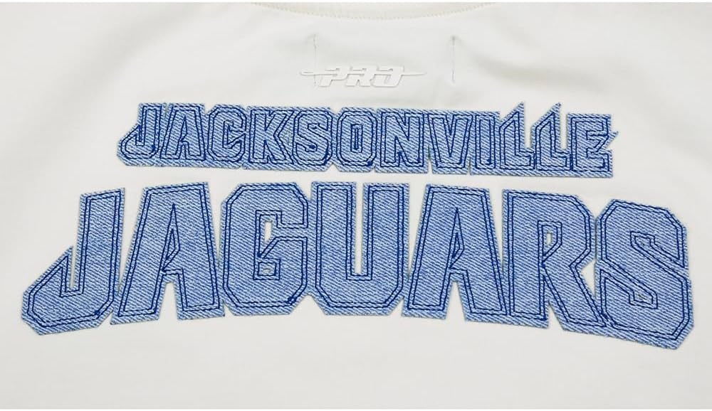 image:imagePro Standard Womens NFL Jacksonville Jaguars Varsity Blues Short Sleeve Boxy Tee Linen XL
