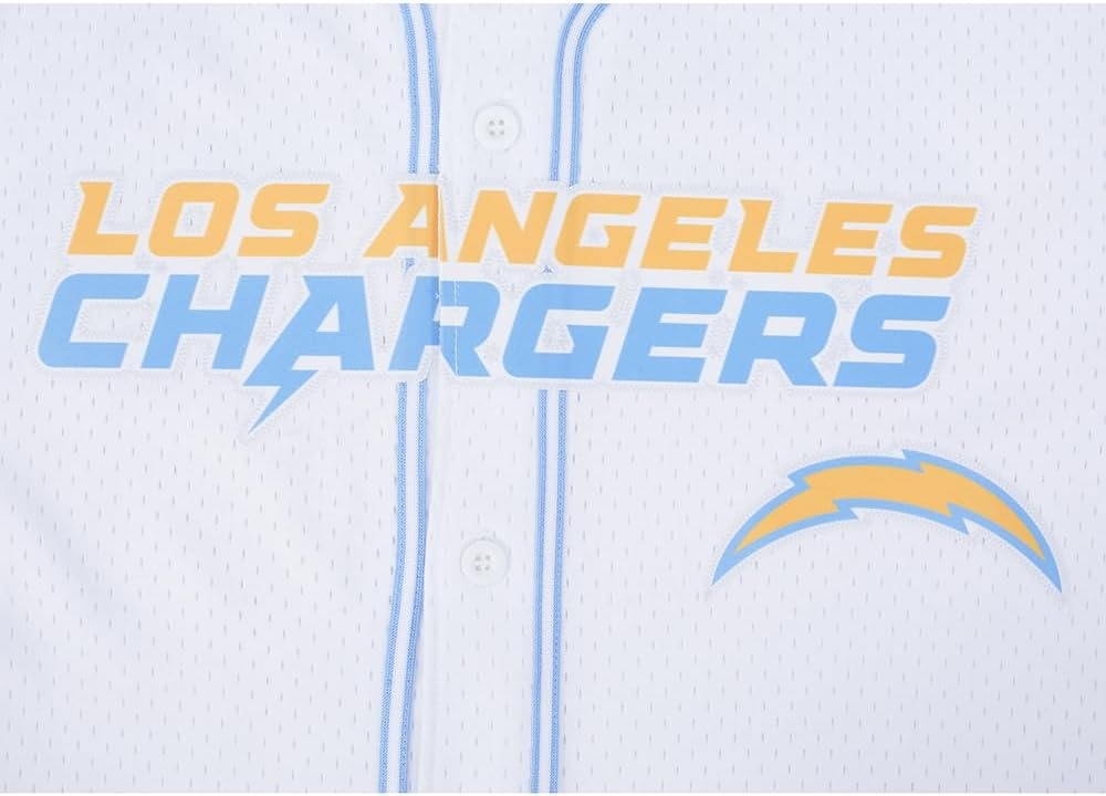 image:imagePro Standard Mens NFL Mesh Button Down TopWhiteUniversity Blue