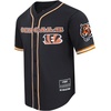 Pro Standard Mens NFL Mesh Button Down Top(Black/Orange)