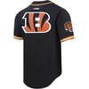 Pro Standard Mens NFL Mesh Button Down Top(Black/Orange)