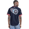 Pro Standard Mens NFL Mesh Button Down Top(Midnight Navy/Red)