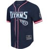 Pro Standard Mens NFL Mesh Button Down Top(Midnight Navy/Red)