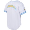 Pro Standard Mens NFL Mesh Button Down Top(White/University Blue)