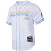 Pro Standard Mens NFL Mesh Button Down Top(White/University Blue)