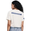Pro Standard Womens NFL Denver Broncos Varsity Blues Short Sleeve Boxy Tee Linen 2XL