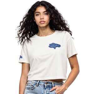 Pro Standard Womens NFL Denver Broncos Varsity Blues Short Sleeve Boxy Tee Linen 2XL