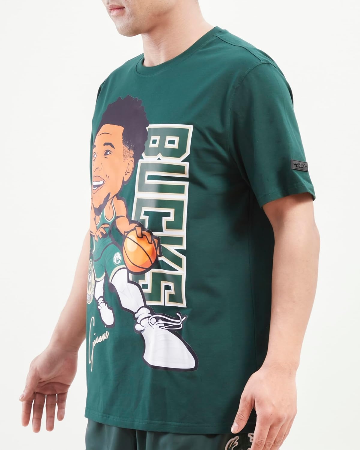 image:imageMens NBA Milwaukee Bucks Remix Avatar Cotton Short Sleeve TeeForest Green