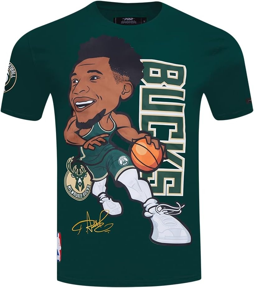 image:imageMens NBA Milwaukee Bucks Remix Avatar Cotton Short Sleeve TeeForest Green