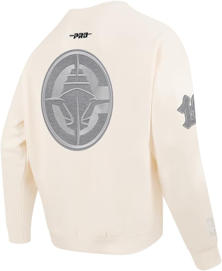 image:imagePro Standard Mens NBA Reverse French Terry Brushed Back French Terry Crewneck SweatshirtEggshell