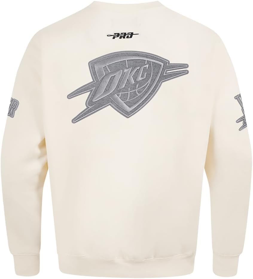 image:imagePro Standard Mens NBA Reverse French Terry Brushed Back French Terry Crewneck SweatshirtEggshell
