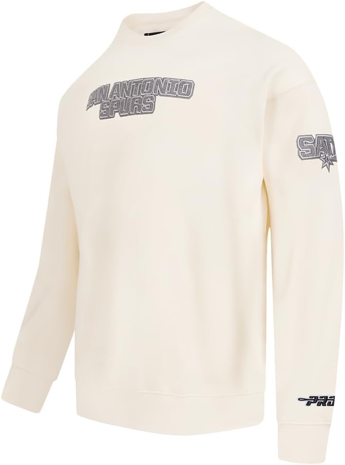 image:imagePro Standard Mens NBA Reverse French Terry Brushed Back French Terry Crewneck SweatshirtEggshell