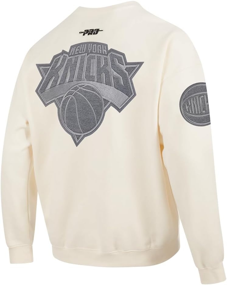 image:imagePro Standard Mens NBA Reverse French Terry Brushed Back French Terry Crewneck SweatshirtEggshell
