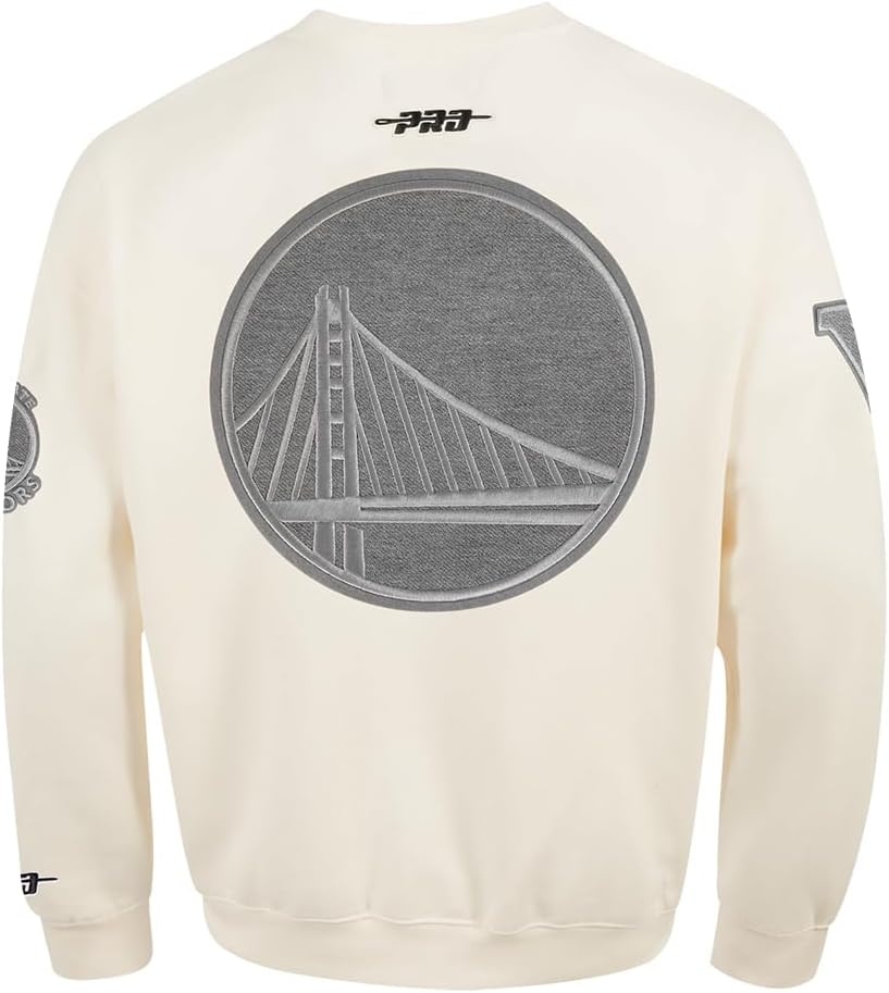 image:imagePro Standard Mens NBA Reverse French Terry Brushed Back French Terry Crewneck SweatshirtEggshell