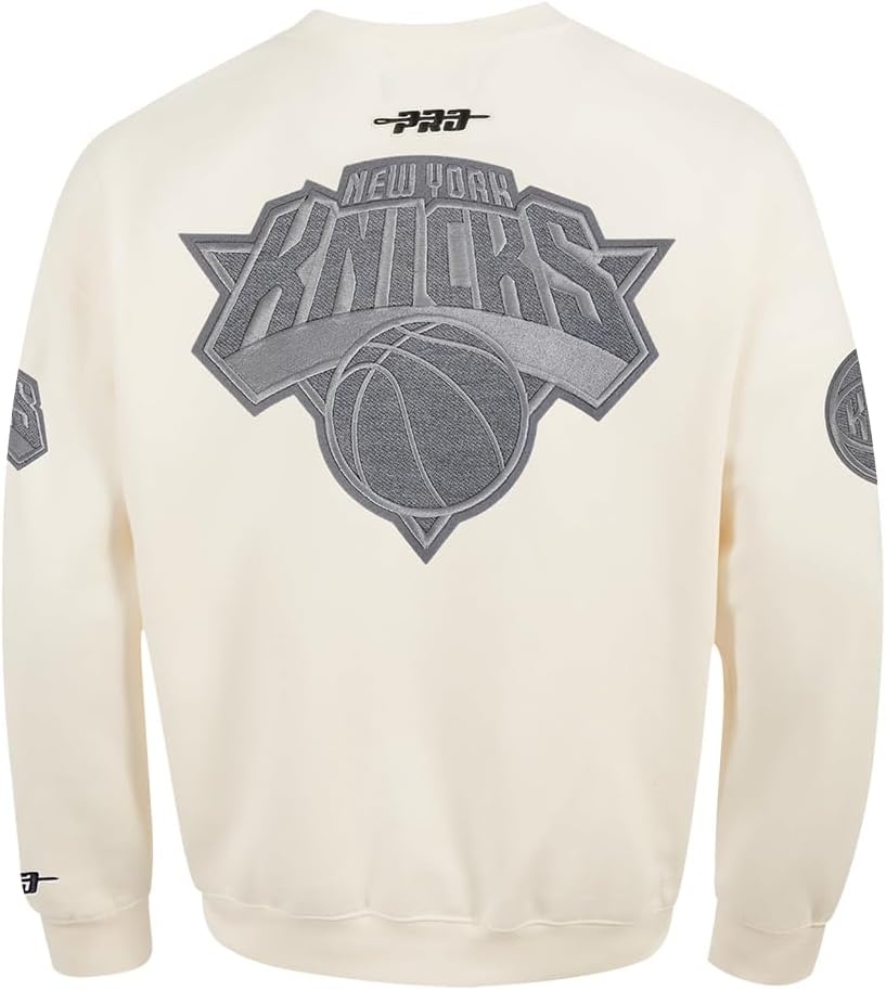 image:imagePro Standard Mens NBA Reverse French Terry Brushed Back French Terry Crewneck SweatshirtEggshell