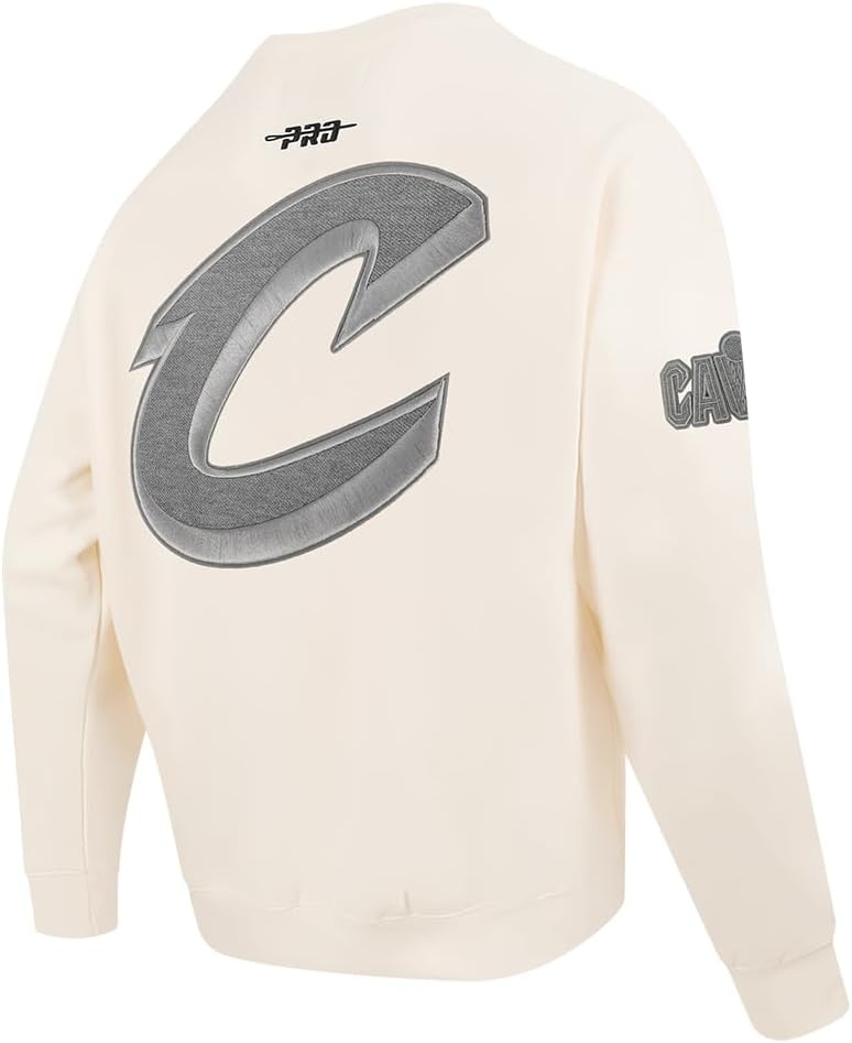 image:imagePro Standard Mens NBA Reverse French Terry Brushed Back French Terry Crewneck SweatshirtEggshell