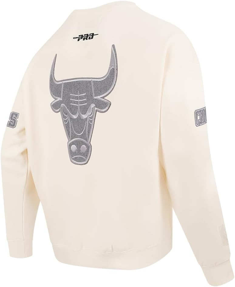 image:imagePro Standard Mens NBA Reverse French Terry Brushed Back French Terry Crewneck SweatshirtEggshell