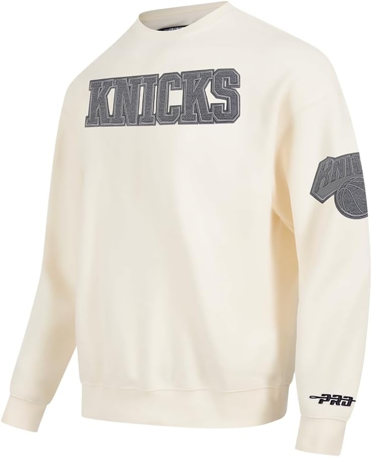 image:imagePro Standard Mens NBA Reverse French Terry Brushed Back French Terry Crewneck SweatshirtEggshell