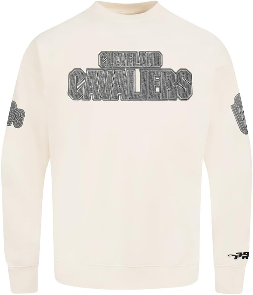 image:imagePro Standard Mens NBA Reverse French Terry Brushed Back French Terry Crewneck SweatshirtEggshell