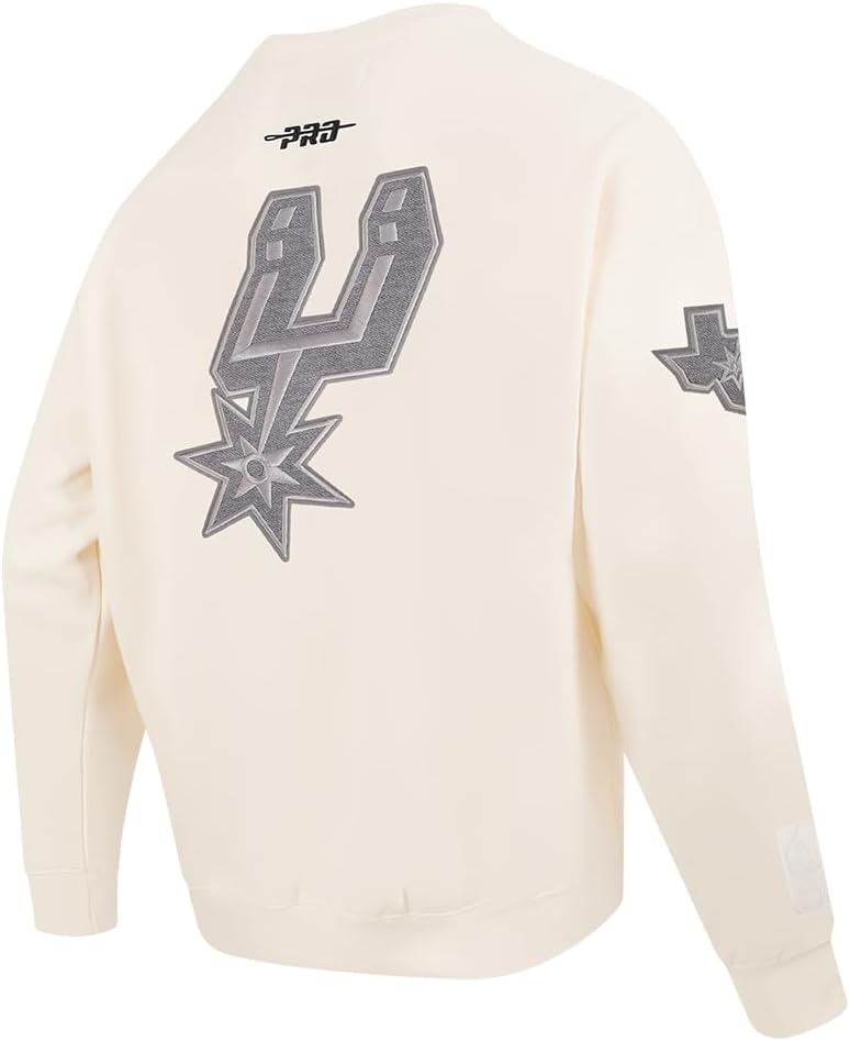image:imagePro Standard Mens NBA Reverse French Terry Brushed Back French Terry Crewneck SweatshirtEggshell