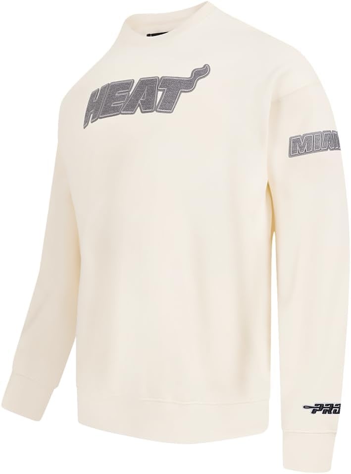 image:imagePro Standard Mens NBA Reverse French Terry Brushed Back French Terry Crewneck SweatshirtEggshell