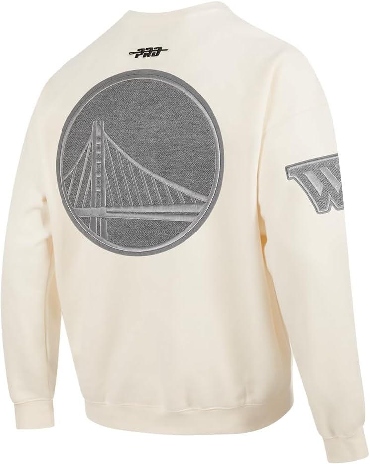 image:imagePro Standard Mens NBA Reverse French Terry Brushed Back French Terry Crewneck SweatshirtEggshell