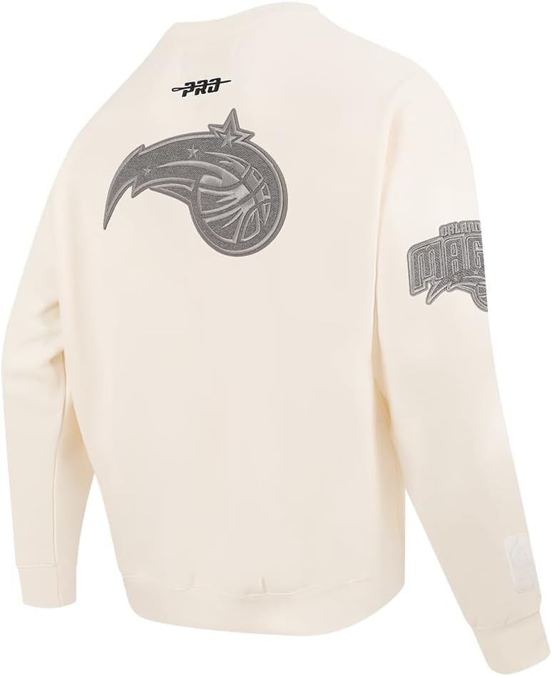 image:imagePro Standard Mens NBA Reverse French Terry Brushed Back French Terry Crewneck SweatshirtEggshell