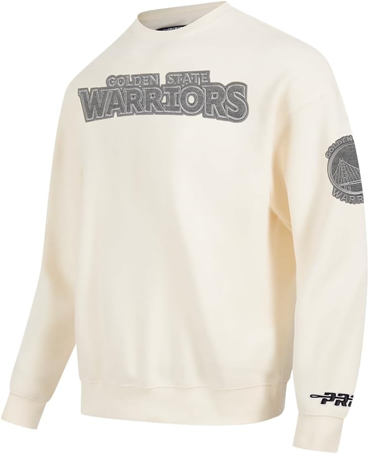 image:imagePro Standard Mens NBA Reverse French Terry Brushed Back French Terry Crewneck SweatshirtEggshell