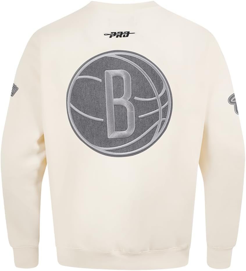 image:imagePro Standard Mens NBA Reverse French Terry Brushed Back French Terry Crewneck SweatshirtEggshell