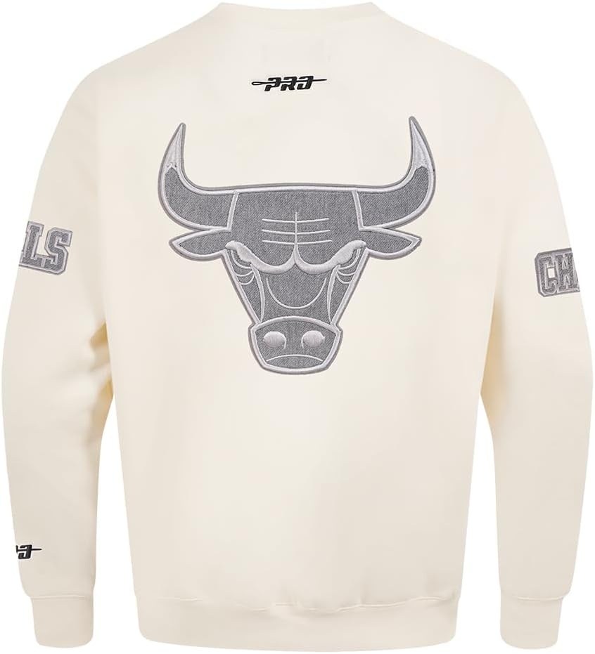 image:imagePro Standard Mens NBA Reverse French Terry Brushed Back French Terry Crewneck SweatshirtEggshell