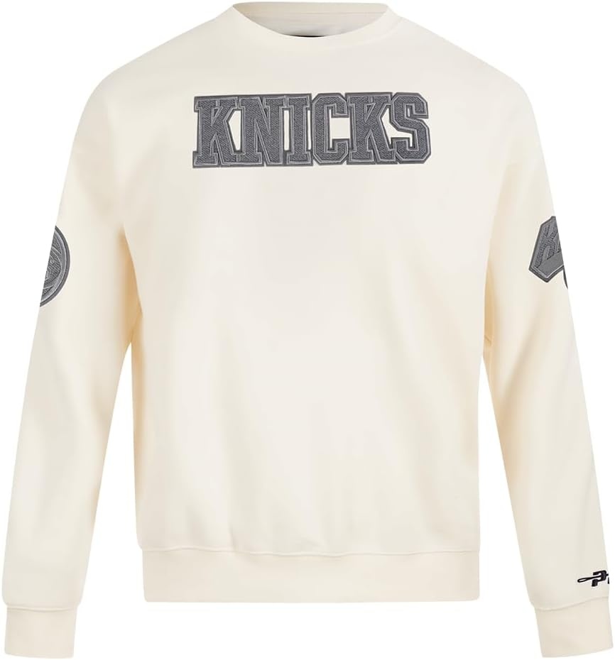 image:imagePro Standard Mens NBA Reverse French Terry Brushed Back French Terry Crewneck SweatshirtEggshell