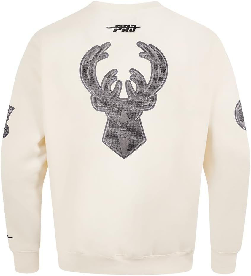 image:imagePro Standard Mens NBA Reverse French Terry Brushed Back French Terry Crewneck SweatshirtEggshell