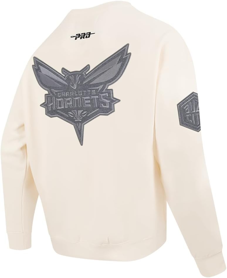image:imagePro Standard Mens NBA Reverse French Terry Brushed Back French Terry Crewneck SweatshirtEggshell