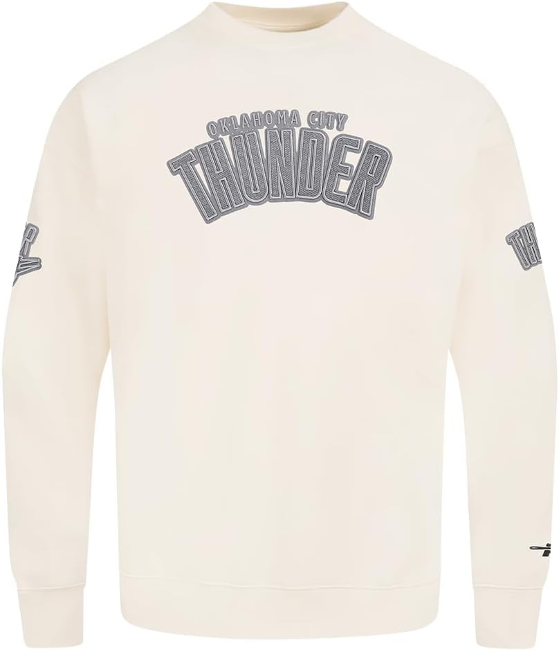 image:imagePro Standard Mens NBA Reverse French Terry Brushed Back French Terry Crewneck SweatshirtEggshell