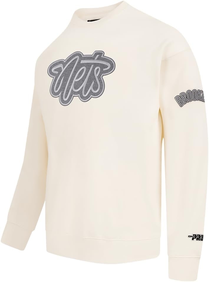 image:imagePro Standard Mens NBA Reverse French Terry Brushed Back French Terry Crewneck SweatshirtEggshell