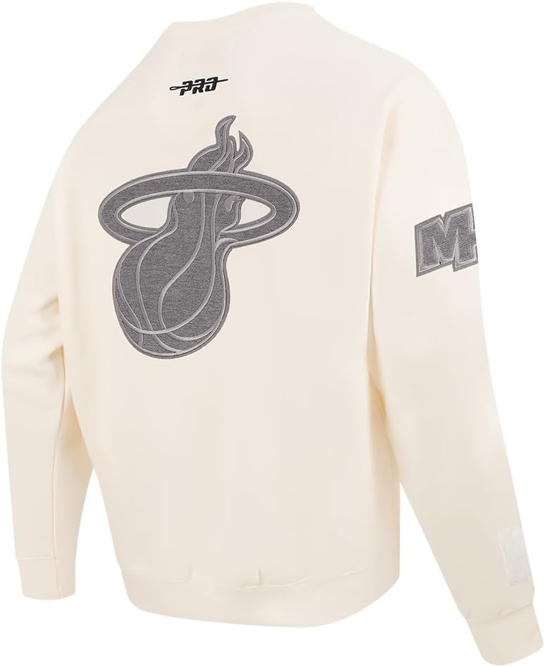 image:imagePro Standard Mens NBA Reverse French Terry Brushed Back French Terry Crewneck SweatshirtEggshell