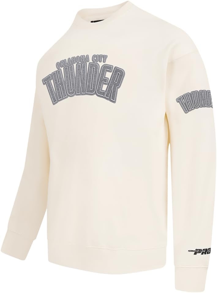 image:imagePro Standard Mens NBA Reverse French Terry Brushed Back French Terry Crewneck SweatshirtEggshell