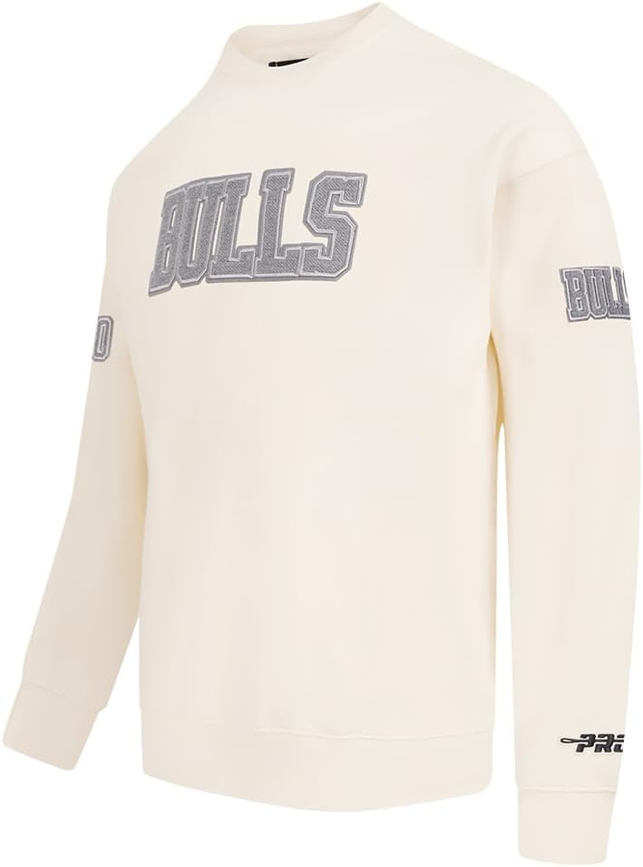 image:imagePro Standard Mens NBA Reverse French Terry Brushed Back French Terry Crewneck SweatshirtEggshell