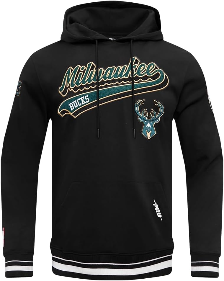 image:imagePro Standard Mens NBA Script Tail Brushed Back French Terry Pull Over HoodieBlack
