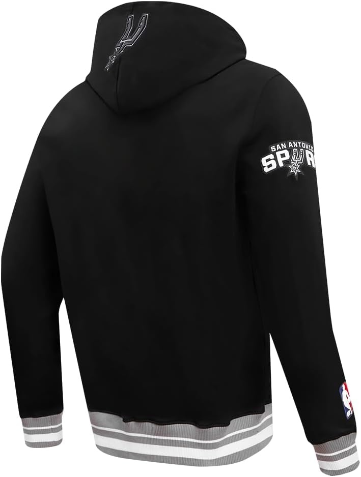 image:imagePro Standard Mens NBA Script Tail Brushed Back French Terry Pull Over HoodieBlackGray