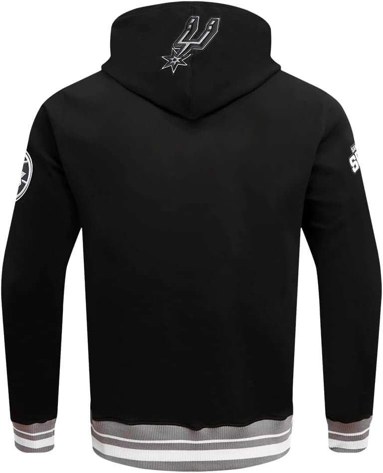 image:imagePro Standard Mens NBA Script Tail Brushed Back French Terry Pull Over HoodieBlackGray