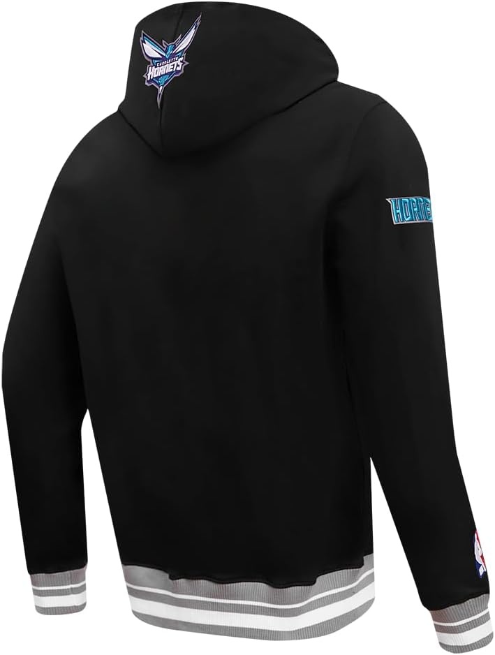 image:imagePro Standard Mens NBA Script Tail Brushed Back French Terry Pull Over HoodieBlackGray