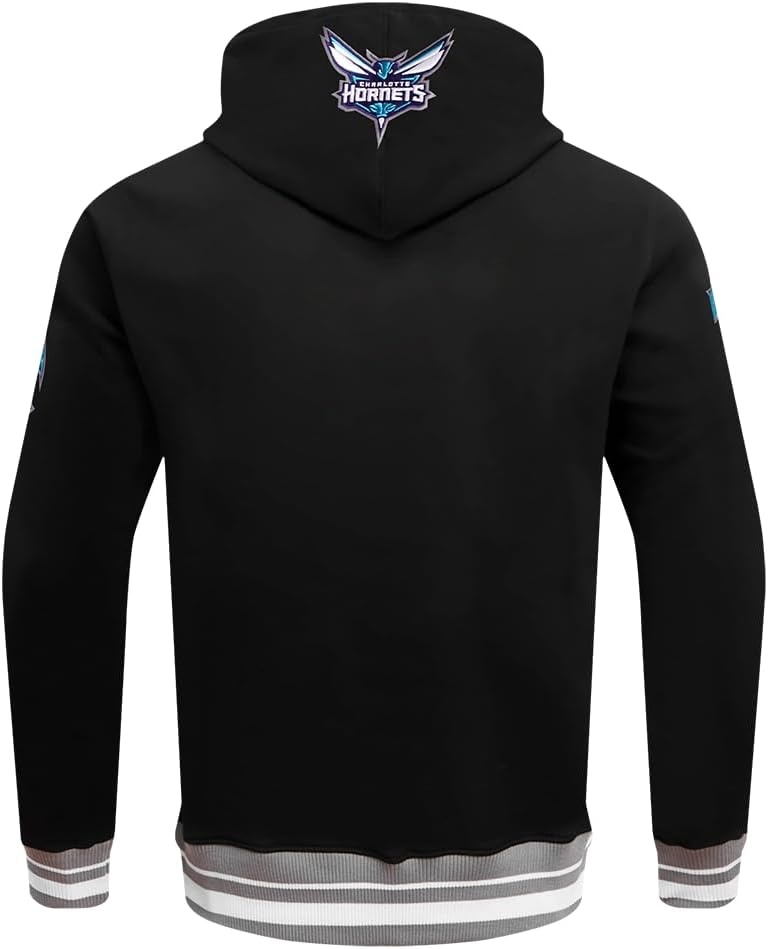 image:imagePro Standard Mens NBA Script Tail Brushed Back French Terry Pull Over HoodieBlackGray