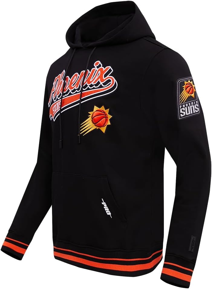 image:imagePro Standard Mens NBA Script Tail Brushed Back French Terry Pull Over HoodieBlackOrange