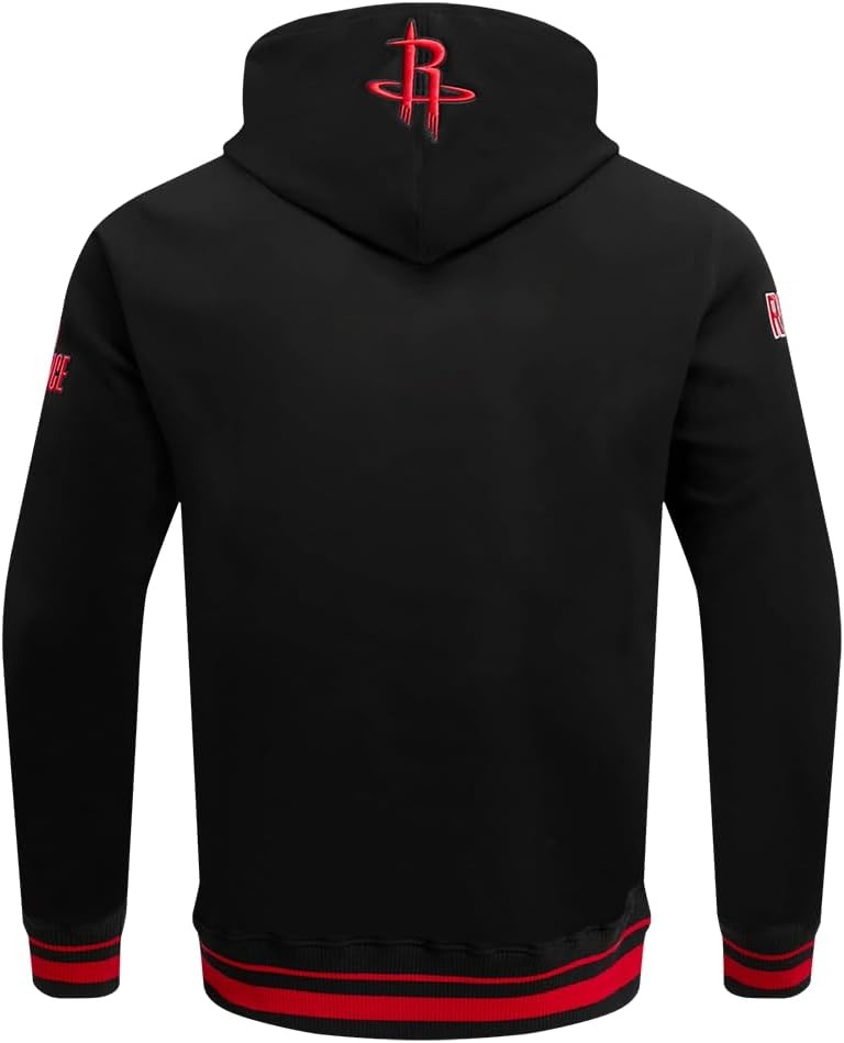 image:imagePro Standard Mens NBA Script Tail Brushed Back French Terry Pull Over HoodieBlackRedBlack