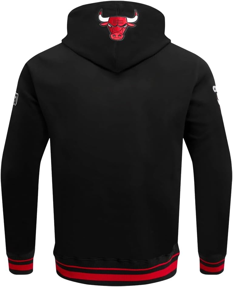 image:imagePro Standard Mens NBA Script Tail Brushed Back French Terry Pull Over HoodieBlackRedBlack