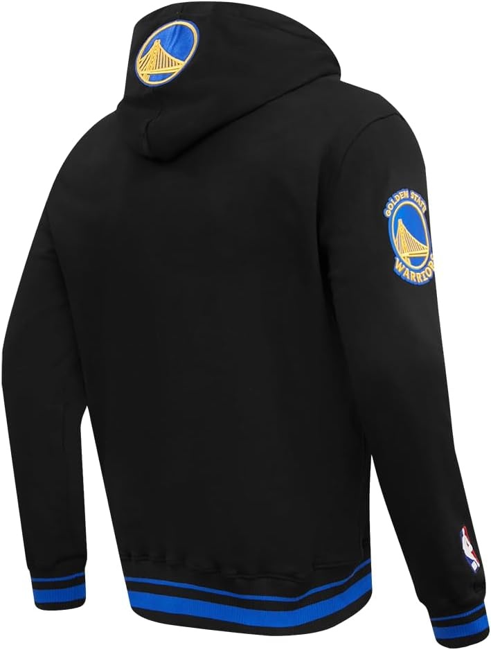 image:imagePro Standard Mens NBA Script Tail Brushed Back French Terry Pull Over HoodieBlackRoyal BlueBlack