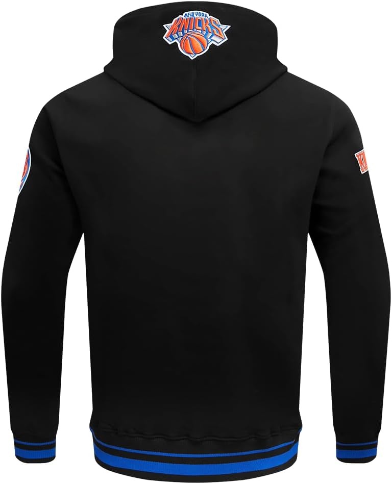 image:imagePro Standard Mens NBA Script Tail Brushed Back French Terry Pull Over HoodieBlackRoyal BlueBlack