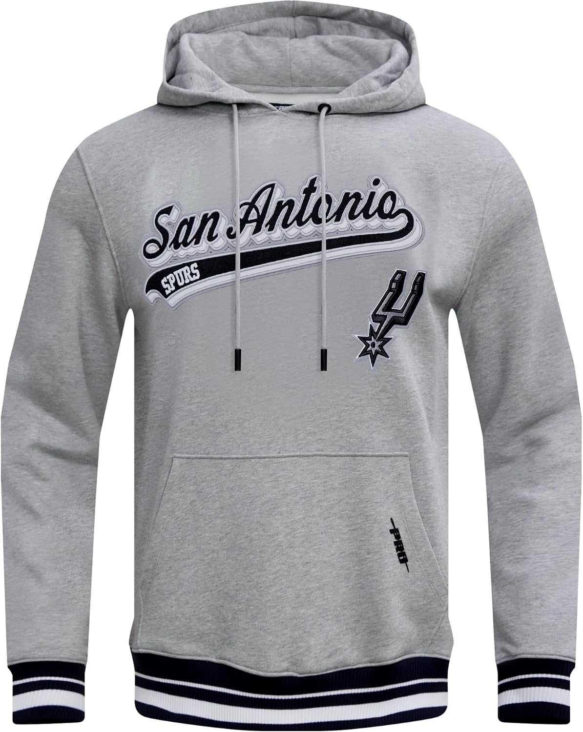 image:imagePro Standard Mens NBA Script Tail Brushed Back French Terry Pull Over HoodieHeather GrayBlack