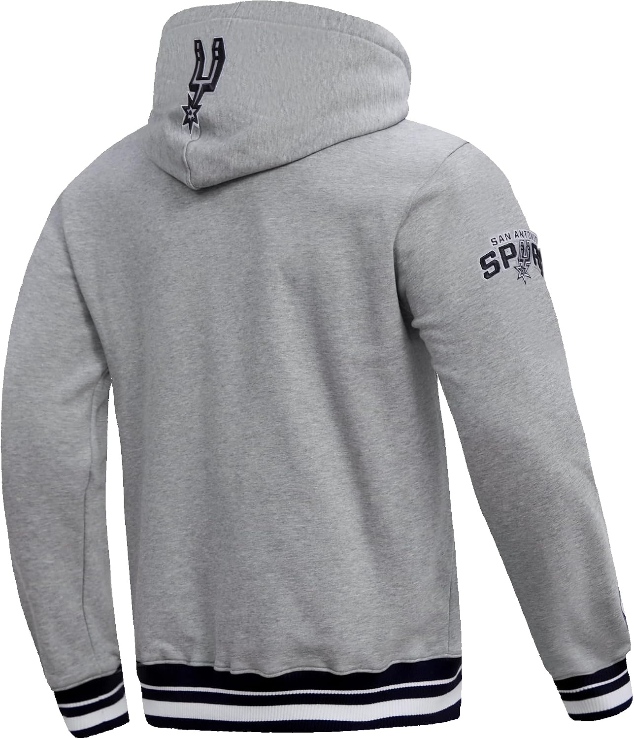 image:imagePro Standard Mens NBA Script Tail Brushed Back French Terry Pull Over HoodieHeather GrayBlack