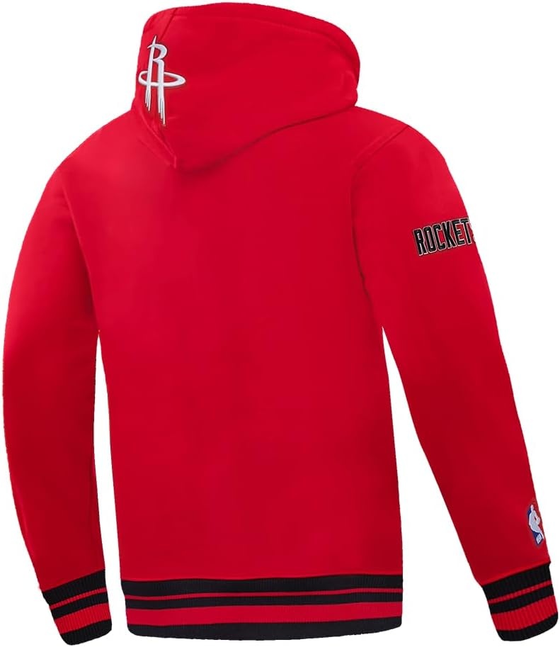image:imagePro Standard Mens NBA Script Tail Brushed Back French Terry Pull Over HoodieRedBlack